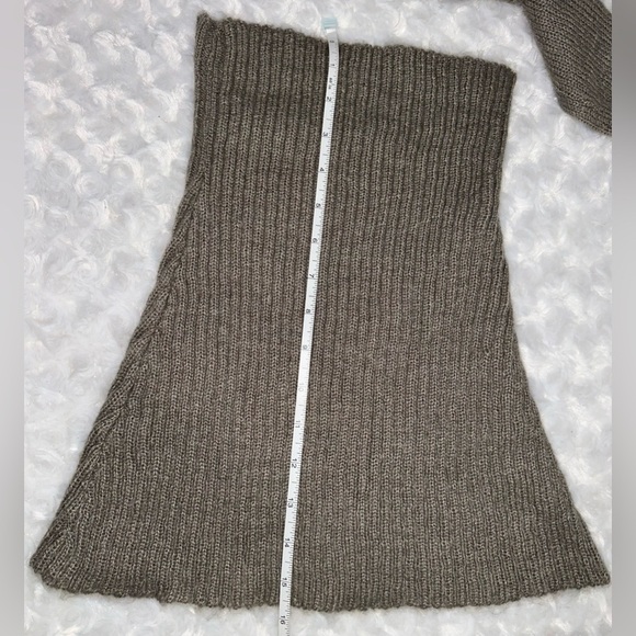 IKKS Girls Light Brown Elbow Patch V neck Knit Sweater & Skirt Set - Picture 5 of 12